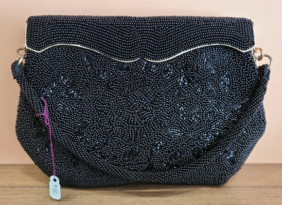 Vintage Pearl Beaded Evening Bag Purse Handmade by La Regale
