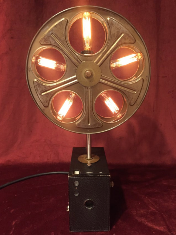 Illuminated Movie Reel w/ Box Camera